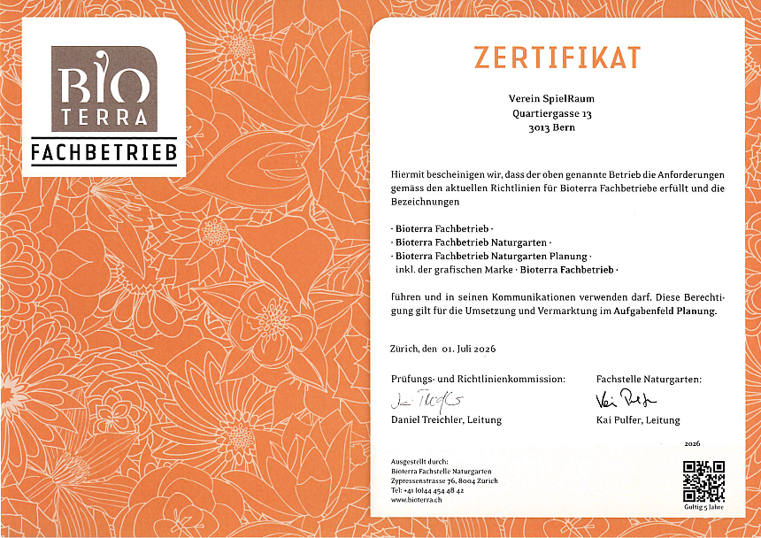 Zertifikat Bioterra Label Fachbetrieb